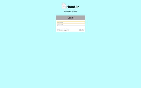 Hand-in login
