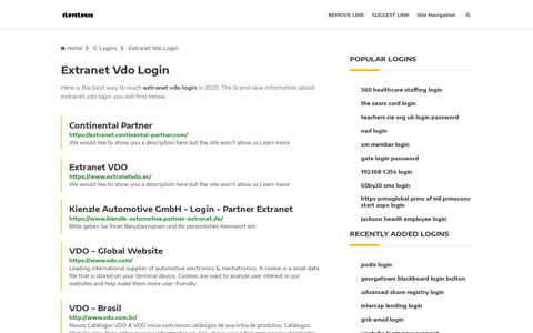 Extranet Vdo Login ❤️ One Click Access - iLoveLogin