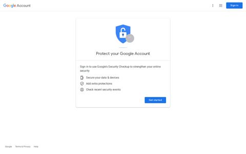 Security Checkup - Google Account