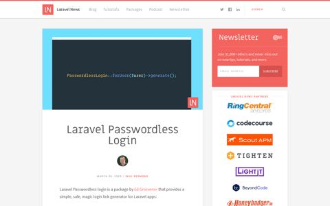 Laravel Passwordless Login - Laravel News