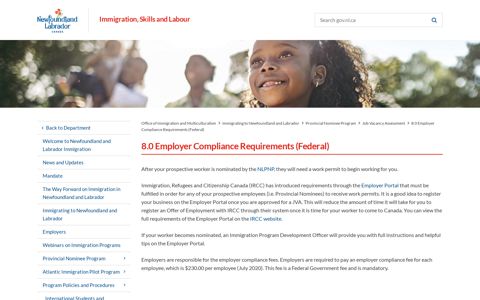 8.0 Employer Compliance Requirements (Federal) – Office of ...