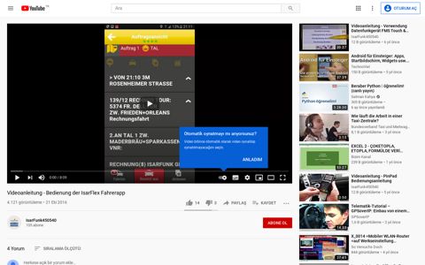 Videoanleitung - Bedienung der IsarFlex Fahrerapp - YouTube