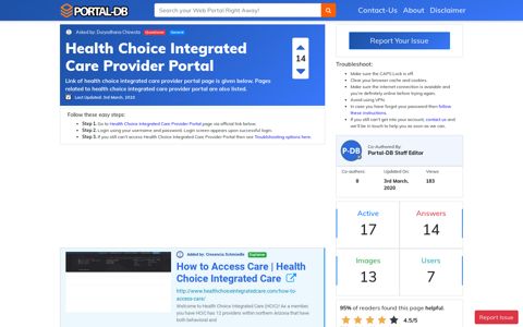 Health Choice Integrated Care Provider Portal