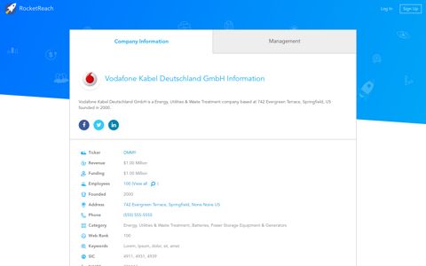 Vodafone Kabel Deutschland GmbH Information - RocketReach