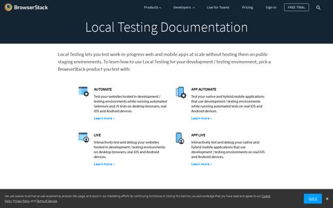 Local Testing with BrowserStack
