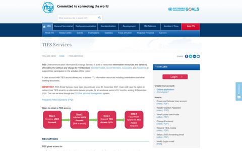TIES Services - ITU