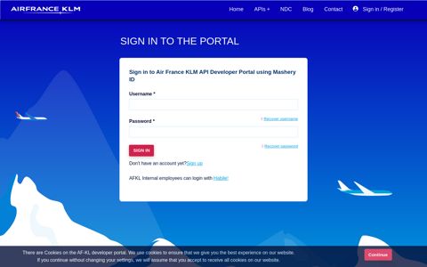 Sign in / Register - Air France-KLM API Developer Portal