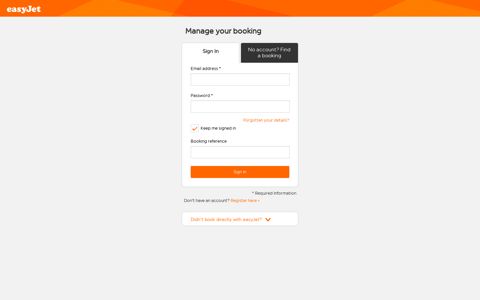 Sign In - Manage bookings - easyJet.com