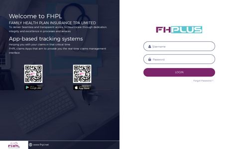 FHPLUS :: Member details,Claims,Ecard,Network hospitals