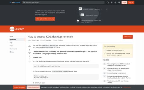 ssh - How to access KDE desktop remotely - Ask Ubuntu