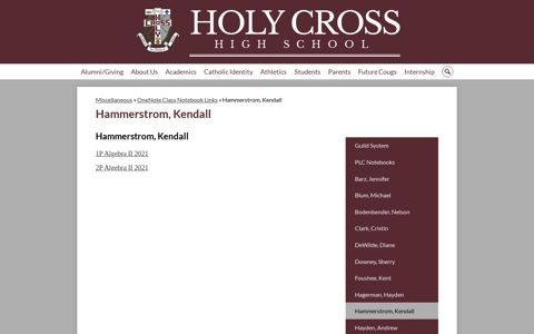 Hammerstrom, Kendall – OneNote Class Notebook Links ...