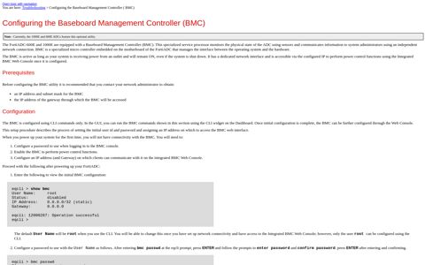 Configuring the Baseboard Management Controller (BMC)