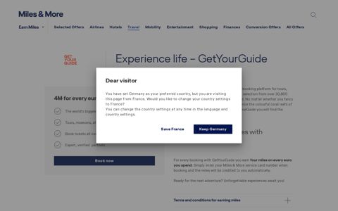 GetYourGuide | Miles & More