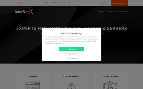 InterNetX: Domains, SSL & Servers for professional users