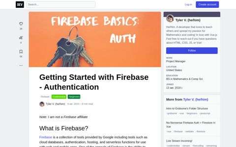 Getting Started with Firebase - Authentication - DEV