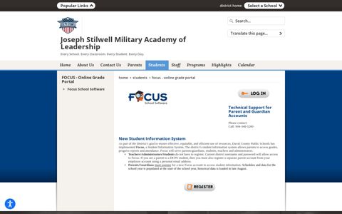 FOCUS - Online Grade Portal / Focus School Software