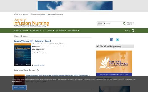 Journal of Infusion Nursing - LWW Journals - Wolters Kluwer
