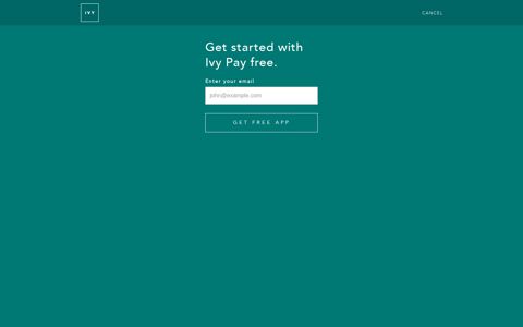 I V Y - Get started with Ivy Pay free.