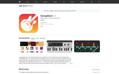 ‎GarageBand on the App Store