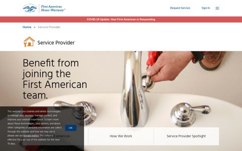 Service Providers Home |First American Home Warranty