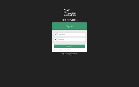 Self Service | Log in