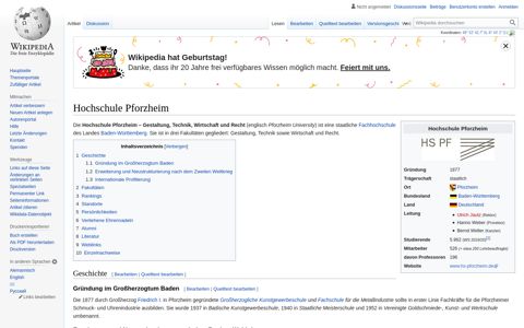 Hochschule Pforzheim – Wikipedia