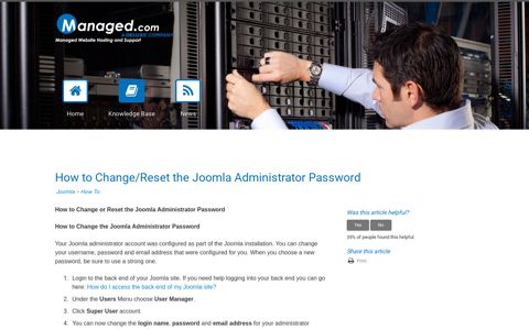 How to Change/Reset the Joomla Administrator Password