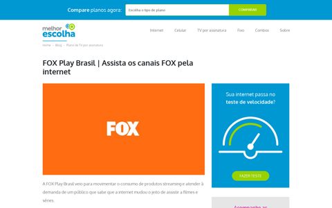 FOX Play Brasil | Assista os canais FOX pela internet - Melhor ...
