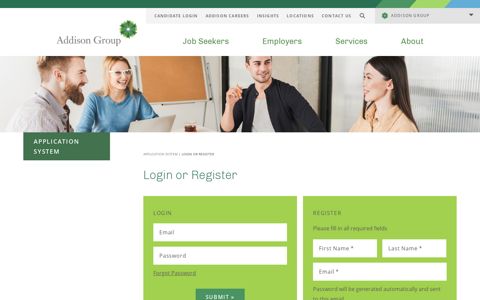 Login or Register - Addison Group