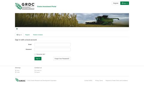 Sign In - Grains Investment Portal - GRDC