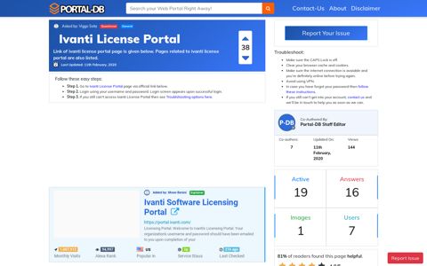 Ivanti License Portal