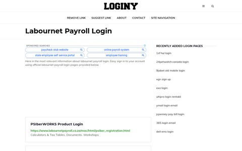 Labournet Payroll Login ✔️ One Click Login - loginy.co.uk