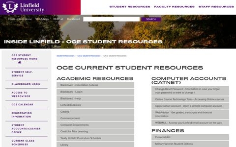 OCE Student Resources - Linfield University