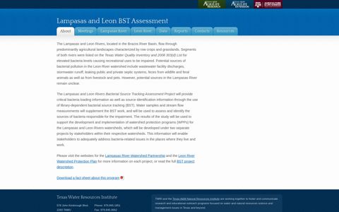 Lampasas and Leon BST Assessment: Leon/Lampasas BST