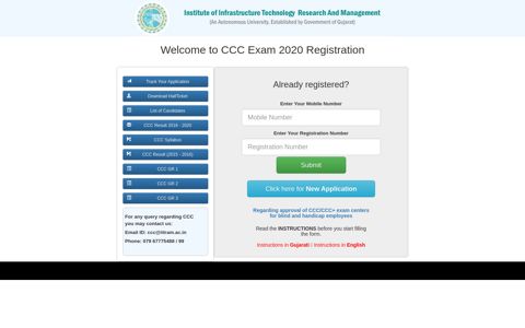 CCC 2020 Registration Form - IITRAM