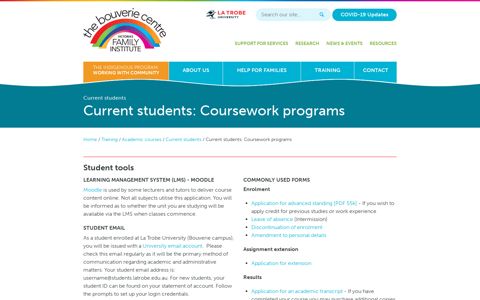 Current students: Coursework programs | Bouverie