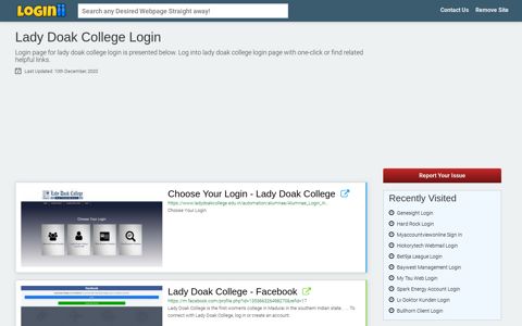 Lady Doak College Login - Loginii.com