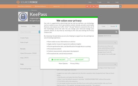 KeePass / Discussion / Help: Can't set up a multi page log in ...