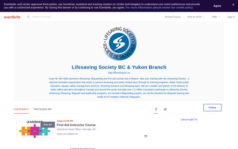 Lifesaving Society BC & Yukon Branch Events | Eventbrite