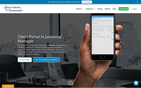 Client Portal In Janitorial Manager