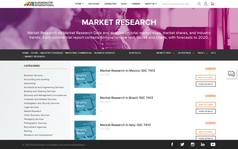 Market Research - Euromonitor International