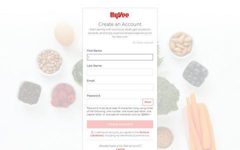 Sign Up - Hy-Vee