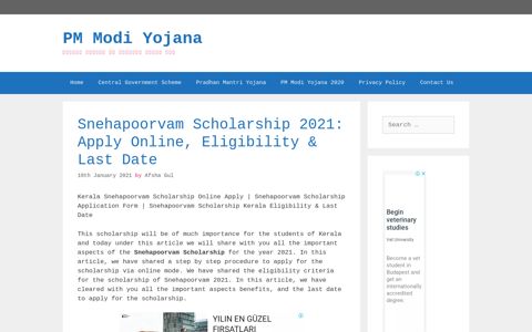Snehapoorvam Scholarship 2020-21: Apply Online, Eligibility ...