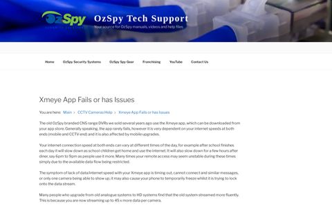 Xmeye App Fails or has Issues - OzSpy Tech Support