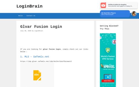 Glvar Fusion - Mls - Safemls.Net - LoginBrain