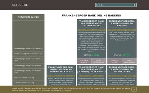 frankenberger bank online banking - Allgemeine ... - deloge.de