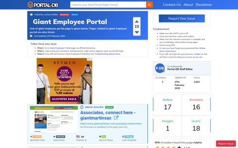 Giant Employee Portal