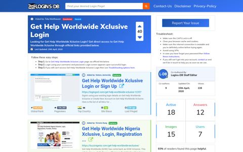 Get Help Worldwide Xclusive Login - Logins-DB