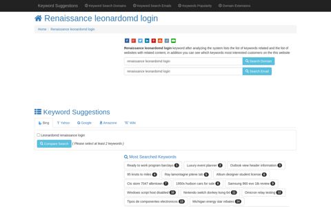 ™ "Renaissance leonardomd login" Keyword Found Websites ...