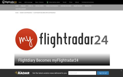 Flightdiary Becomes myFlightradar24 | Flightradar24 Blog